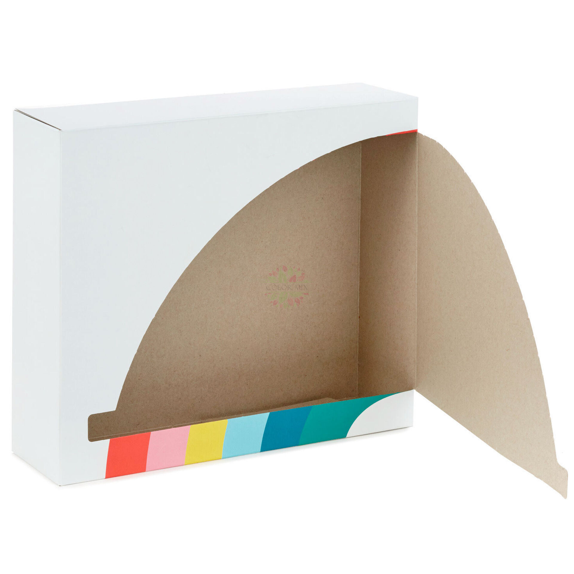 Caja de embalaje de regalo de arco iris de color para fiesta de niños