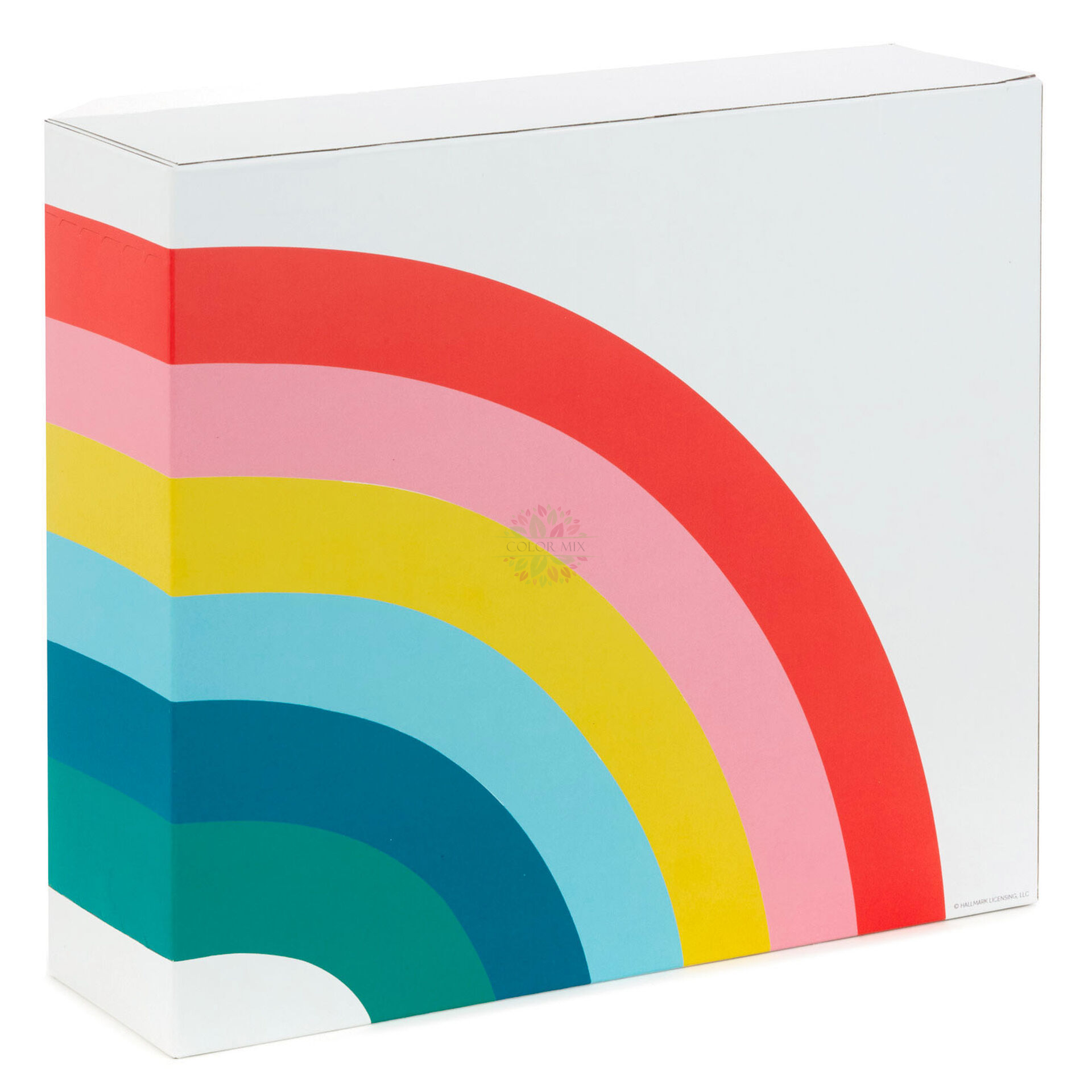 Caja de embalaje de regalo de arco iris de color para fiesta de niños
